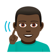 🧏🏿‍♂️ Emoji Hombre Sordo: Tono De Piel Oscuro en JoyPixels 5.0.