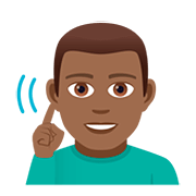 🧏🏾‍♂️ Emoji Homem Surdo: Pele Morena Escura na JoyPixels 5.0.