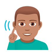 🧏🏽‍♂️ Emoji Homem Surdo: Pele Morena na JoyPixels 5.0.