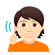 🧏🏻 Emoji Persona Sorda: Tono De Piel Claro en JoyPixels 5.0.