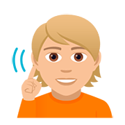 🧏🏼 Emoji gehörlose Person: mittelhelle Hautfarbe JoyPixels 5.0.