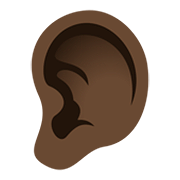 👂🏿 Emoji Orelha: Pele Escura na JoyPixels 5.0.
