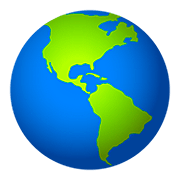 Émoji 🌎 Globe Tourné Sur Les Amériques sur JoyPixels 5.0.