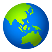 Émoji 🌏 Globe Tourné Sur L’Asie Et L’Australie sur JoyPixels 5.0.