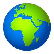 🌍 Emoji Globus mit Europa und Afrika JoyPixels 5.0.