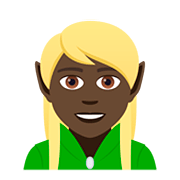 🧝🏿 Emoji Elfo: Pele Escura na JoyPixels 5.0.