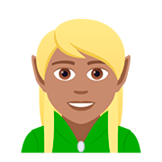 Emoji 🧝🏽 Elfo: Carnagione Olivastra su JoyPixels 5.0.