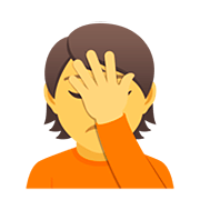 🤦 Emoji Pessoa Decepcionada na JoyPixels 5.0.