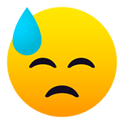 😓 Emoji bedrücktes Gesicht mit Schweiß JoyPixels 5.0.