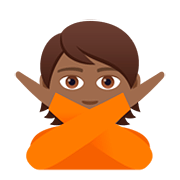🙅🏾 Emoji Persona Haciendo El Gesto De «no»: Tono De Piel Oscuro Medio en JoyPixels 5.0.