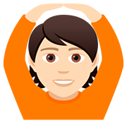 Émoji 🙆🏻 Personne Faisant Un Geste D’acceptation : Peau Claire sur JoyPixels 5.0.