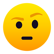 Emoji 🤨 Faccia Con Sopracciglia Alzate su JoyPixels 5.0.