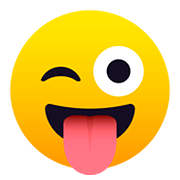 😜 Emoji Rosto Piscando E Com Língua Para Fora na JoyPixels 5.0.