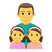 Emoji 👨‍👧‍👧 Famiglia: Uomo, Bambina E Bambina su JoyPixels 5.0.