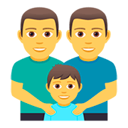 👨‍👨‍👦 Emoji Familie: Mann, Mann und Junge JoyPixels 5.0.