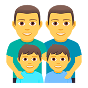 Émoji 👨‍👨‍👦‍👦 Famille : Homme, Homme, Garçon Et Garçon sur JoyPixels 5.0.