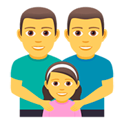 Émoji 👨‍👨‍👧 Famille : Homme, Homme Et Fille sur JoyPixels 5.0.