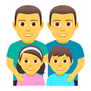 Émoji 👨‍👨‍👧‍👦 Famille : Homme, Homme, Fille Et Garçon sur JoyPixels 5.0.