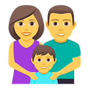 👨‍👩‍👦 Emoji Familie: Mann, Frau und Junge JoyPixels 5.0.
