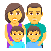 👨‍👩‍👦‍👦 Emoji Familia: Hombre, Mujer, Niño, Niño en JoyPixels 5.0.