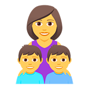 👩‍👦‍👦 Emoji Familie: Frau, Junge und Junge JoyPixels 5.0.