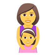 👩‍👧 Emoji Família: Mulher E Menina na JoyPixels 5.0.