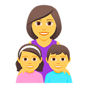 👩‍👧‍👦 Emoji Familie: Frau, Mädchen und Junge JoyPixels 5.0.