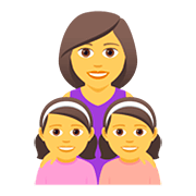 👩‍👧‍👧 Emoji Familia: Mujer, Niña, Niña en JoyPixels 5.0.