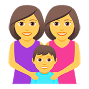 👩‍👩‍👦 Emoji Familie: Frau, Frau und Junge JoyPixels 5.0.