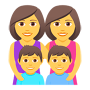 👩‍👩‍👦‍👦 Emoji Familia: Mujer, Mujer, Niño, Niño en JoyPixels 5.0.