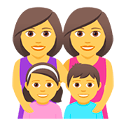 👩‍👩‍👧‍👦 Emoji Familia: Mujer, Mujer, Niña, Niño en JoyPixels 5.0.