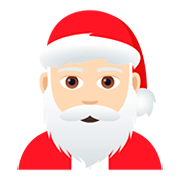 🎅🏻 Emoji Weihnachtsmann: helle Hautfarbe JoyPixels 5.0.