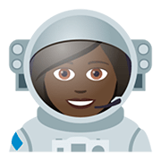 👩🏿‍🚀 Emoji Astronauta Mulher: Pele Escura na JoyPixels 5.0.