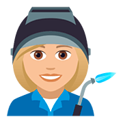 👩🏼‍🏭 Emoji Fabrikarbeiterin: mittelhelle Hautfarbe JoyPixels 5.0.