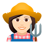 👩🏻‍🌾 Emoji Agricultora: Tono De Piel Claro en JoyPixels 5.0.