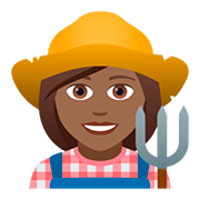 👩🏾‍🌾 Emoji Fazendeira: Pele Morena Escura na JoyPixels 5.0.