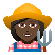 👩🏿‍🌾 Emoji Agricultora: Tono De Piel Oscuro en JoyPixels 5.0.