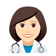 👩🏻‍⚕️ Emoji Profesional Sanitario Mujer: Tono De Piel Claro en JoyPixels 5.0.