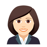 👩🏻‍💼 Emoji Funcionária De Escritório: Pele Clara na JoyPixels 5.0.