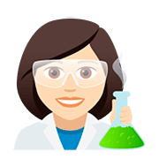 👩🏻‍🔬 Emoji Cientista Mulher: Pele Clara na JoyPixels 5.0.