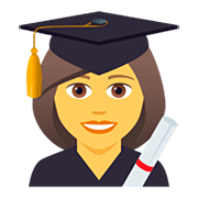 Émoji 👩‍🎓 étudiante sur JoyPixels 5.0.