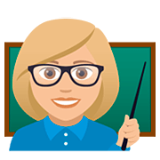 👩🏼‍🏫 Emoji Professora: Pele Morena Clara na JoyPixels 5.0.