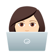 👩🏻‍💻 Emoji Tecnóloga: Pele Clara na JoyPixels 5.0.
