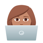 👩🏽‍💻 Emoji IT-Expertin: mittlere Hautfarbe JoyPixels 5.0.