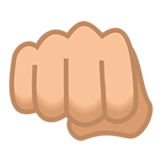 👊🏼 Emoji Puño Cerrado: Tono De Piel Claro Medio en JoyPixels 5.0.