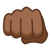 👊🏾 Emoji Puño Cerrado: Tono De Piel Oscuro Medio en JoyPixels 5.0.