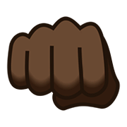 Emoji 👊🏿 Pugno Chiuso: Carnagione Scura su JoyPixels 5.0.