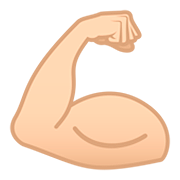 💪🏻 Emoji Bíceps Flexionado: Tono De Piel Claro en JoyPixels 5.0.