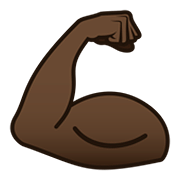 💪🏿 Emoji Bíceps Flexionado: Tono De Piel Oscuro en JoyPixels 5.0.