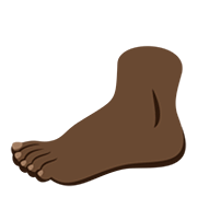 🦶🏿 Emoji Fuß: dunkle Hautfarbe JoyPixels 5.0.